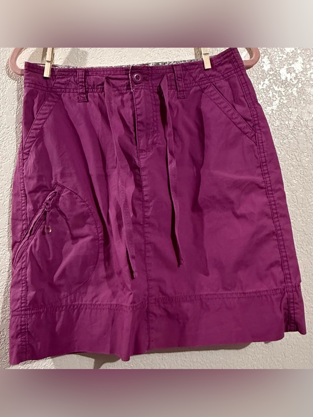 Eddie Bauer Magenta Drawstring Utility Skort
